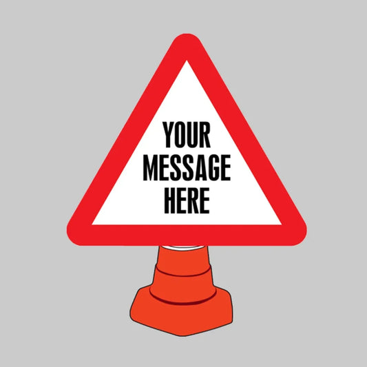 Create Your Own Reflective Cone Sign 750mm triangle