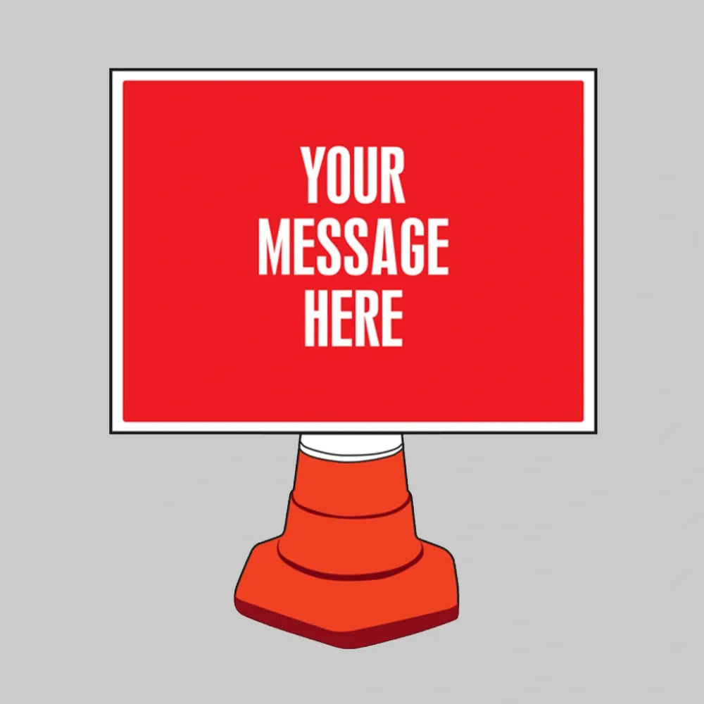 Create Your Own Reflective Cone Sign 600x450mm