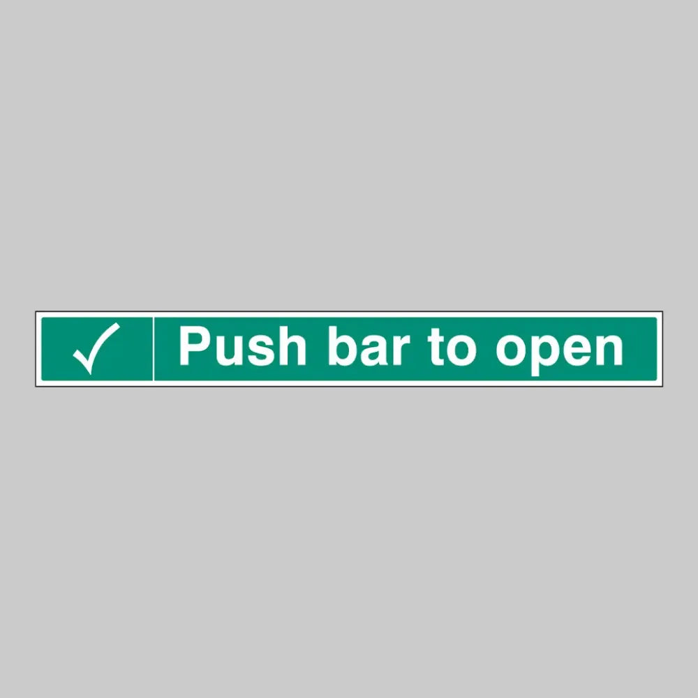 Push bar to open 600x75mm self adhesive