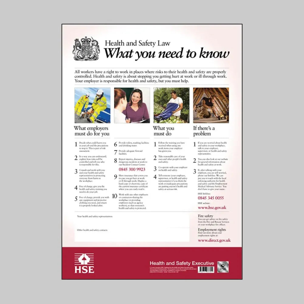 Health & safety law poster (A2)