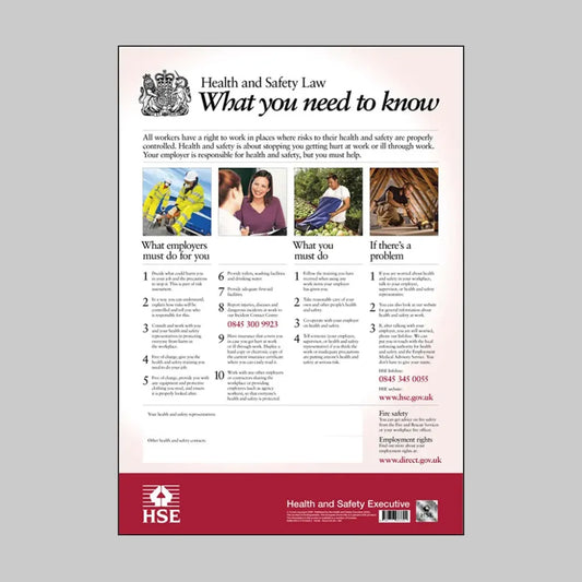 Health & safety law poster (A2)