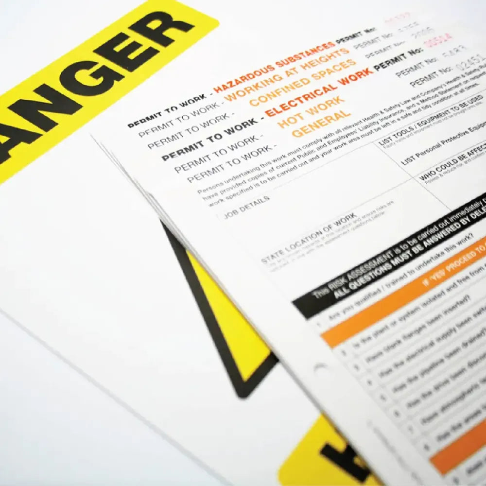 Permit to Work: Confined Spaces (Pack of 10, 3part NCR)