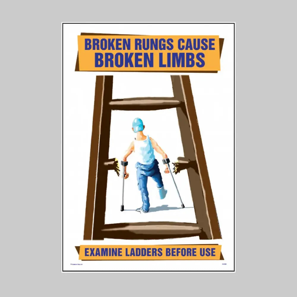Broken rungs cause broken limbs 510x760mm  synthetic paper
