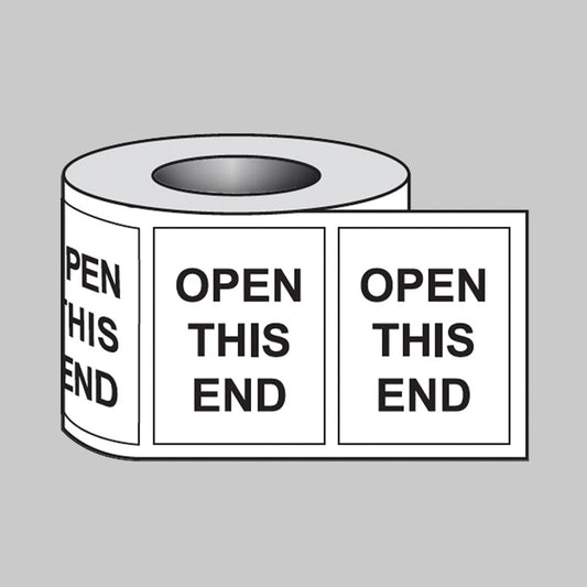 Open this end self adhesive labels 75x100mm - 250 per roll