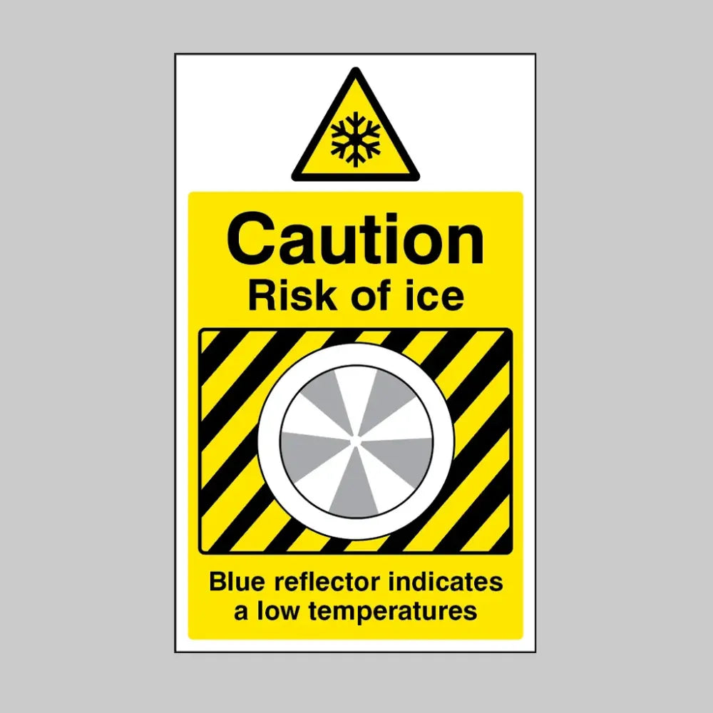 58198 Ice Detector Sign 300x500mm (3mm aluminium composite c/w channelling) - Risk of ice Miscellaneous