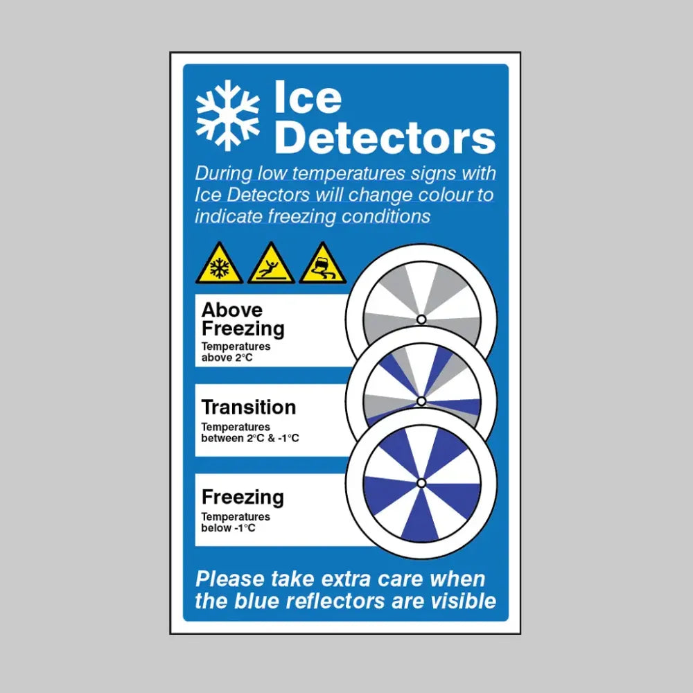 58199 Ice Detector Advisory Sign 300x500mm (3mm aluminium composite c/w channelling) Miscellaneous