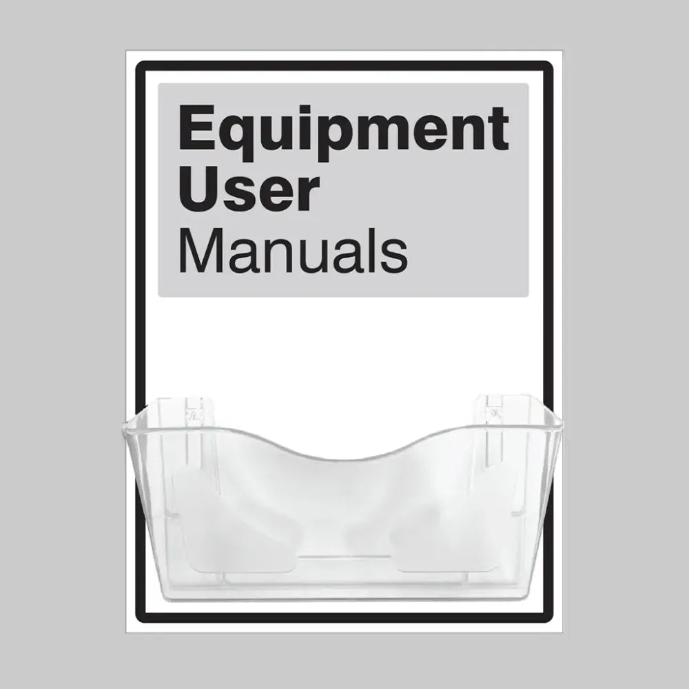 58217 Equipment Manuals Document Holder on 10mm Foam PVC 450x600mm Miscellaneous (440x600mm)