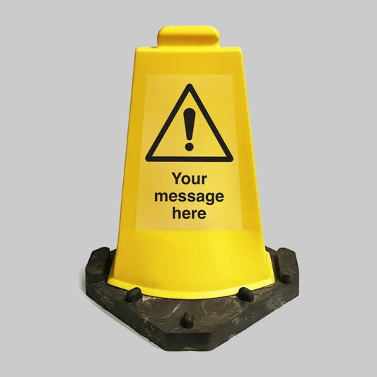 58227 Double sided cone (Custom message) HxW 480x330mm Miscellaneous - Barriers/Posts