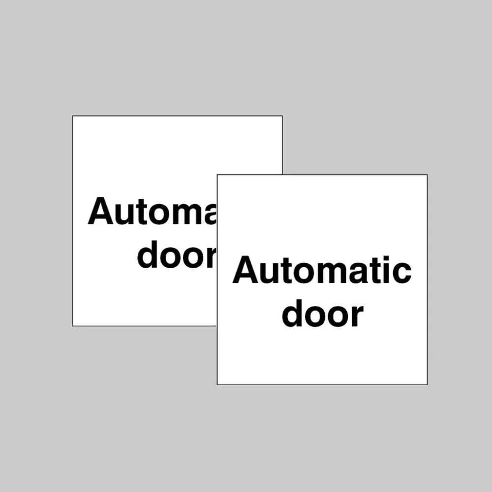 58250 Automatic door Double sided self adhesive window sticker 150x150mm Miscellaneous