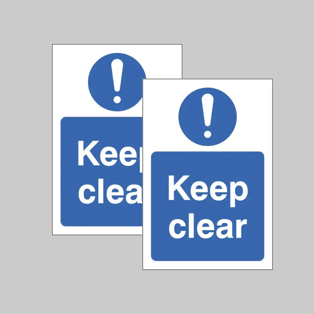 58251 Keep clear Double sided self adhesive window sticker 150x220mm Miscellaneous