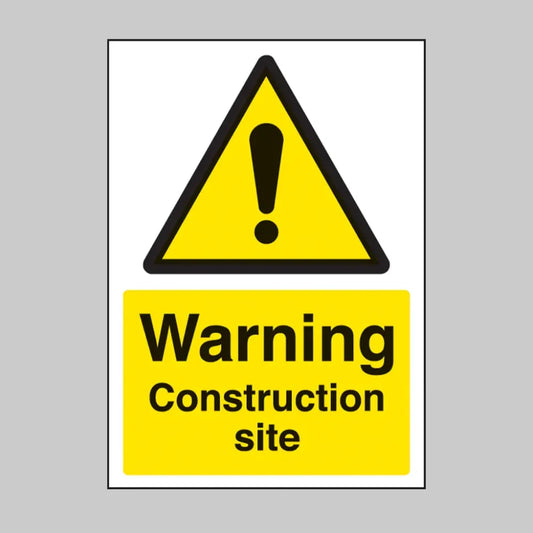 Danger men at work  A4 rigid plastic