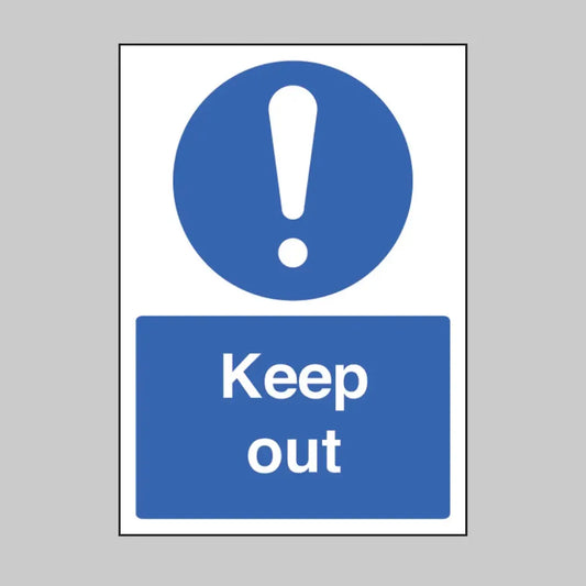 Keep out  A4 rigid plastic