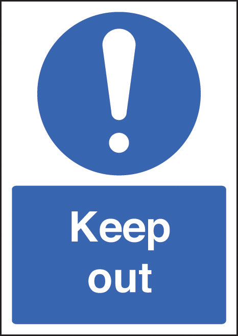 Keep out A4 self adhesive vinyl