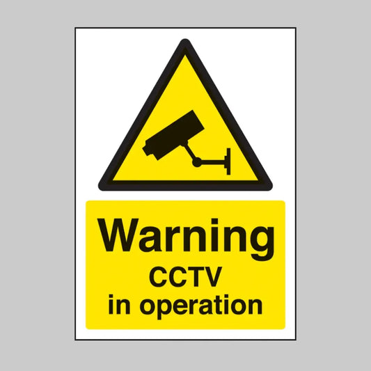 Warning CCTV in operation  A4 rigid plastic