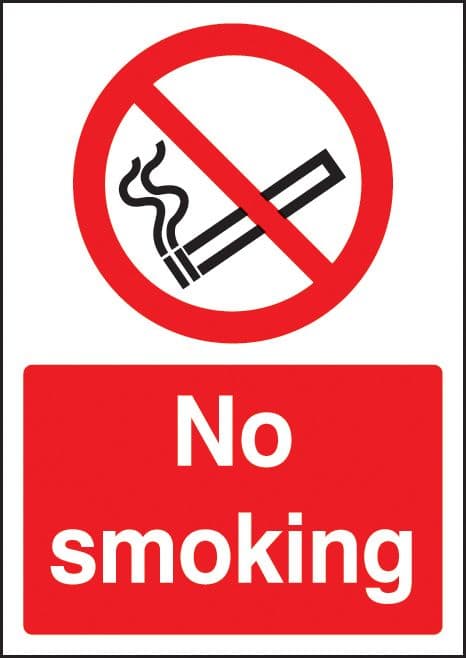 58378 No smoking - A4 Rigid Plastic (210x297mm) Safety Sign