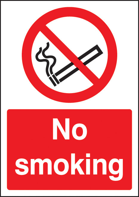 No smoking A4 self adhesive vinyl
