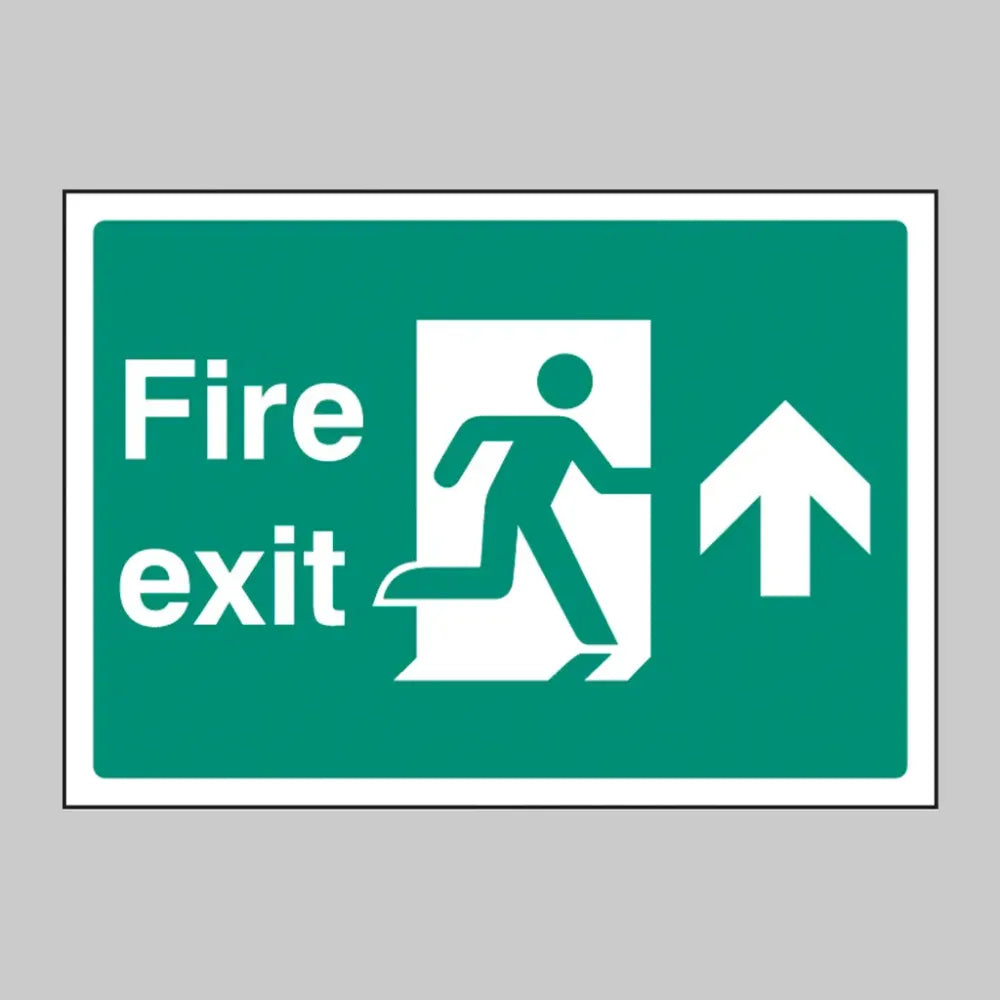 Fire exit up  A4 rigid plastic