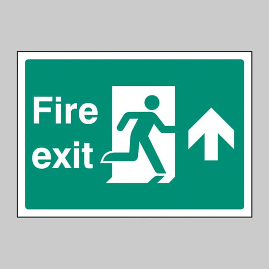 Fire exit up  A4 rigid plastic