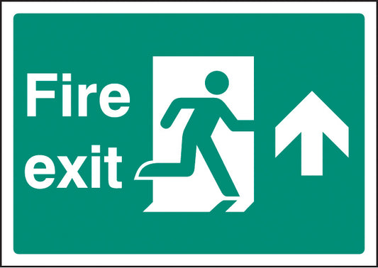 Fire exit up A4 self adhesive vinyl