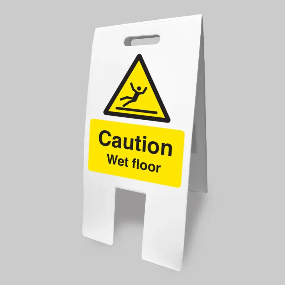 Caution wet floor (self standing folding sign)