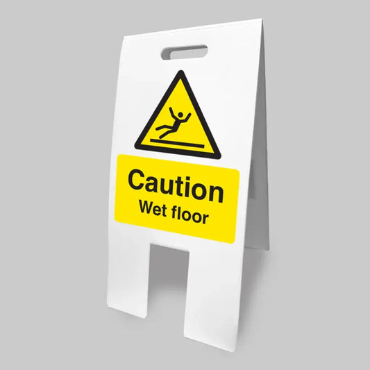 Caution wet floor (self standing folding sign)
