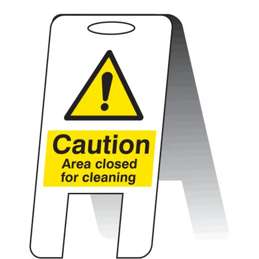 Area closed for cleaning (self standing folding sign)