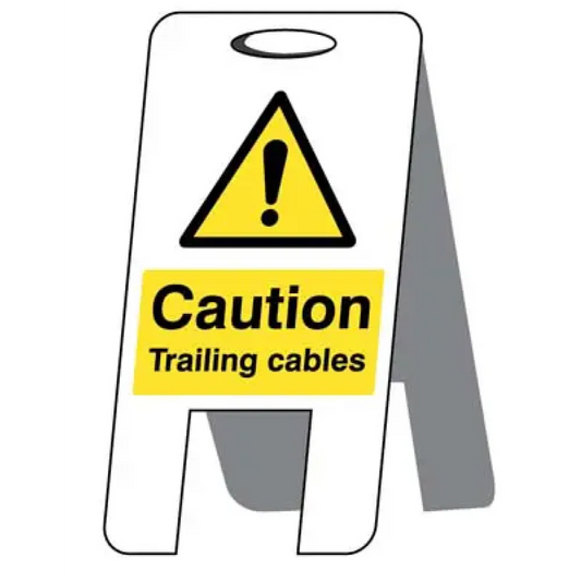 Caution trailing cables (self standing folding sign)