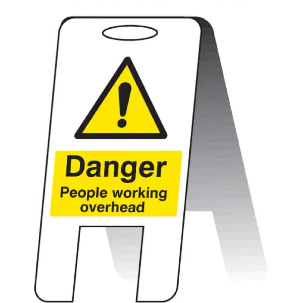 58558 Danger people working overhead (self standing folding sign) Miscellaneous - Free Standing Sign (290x580mm)
