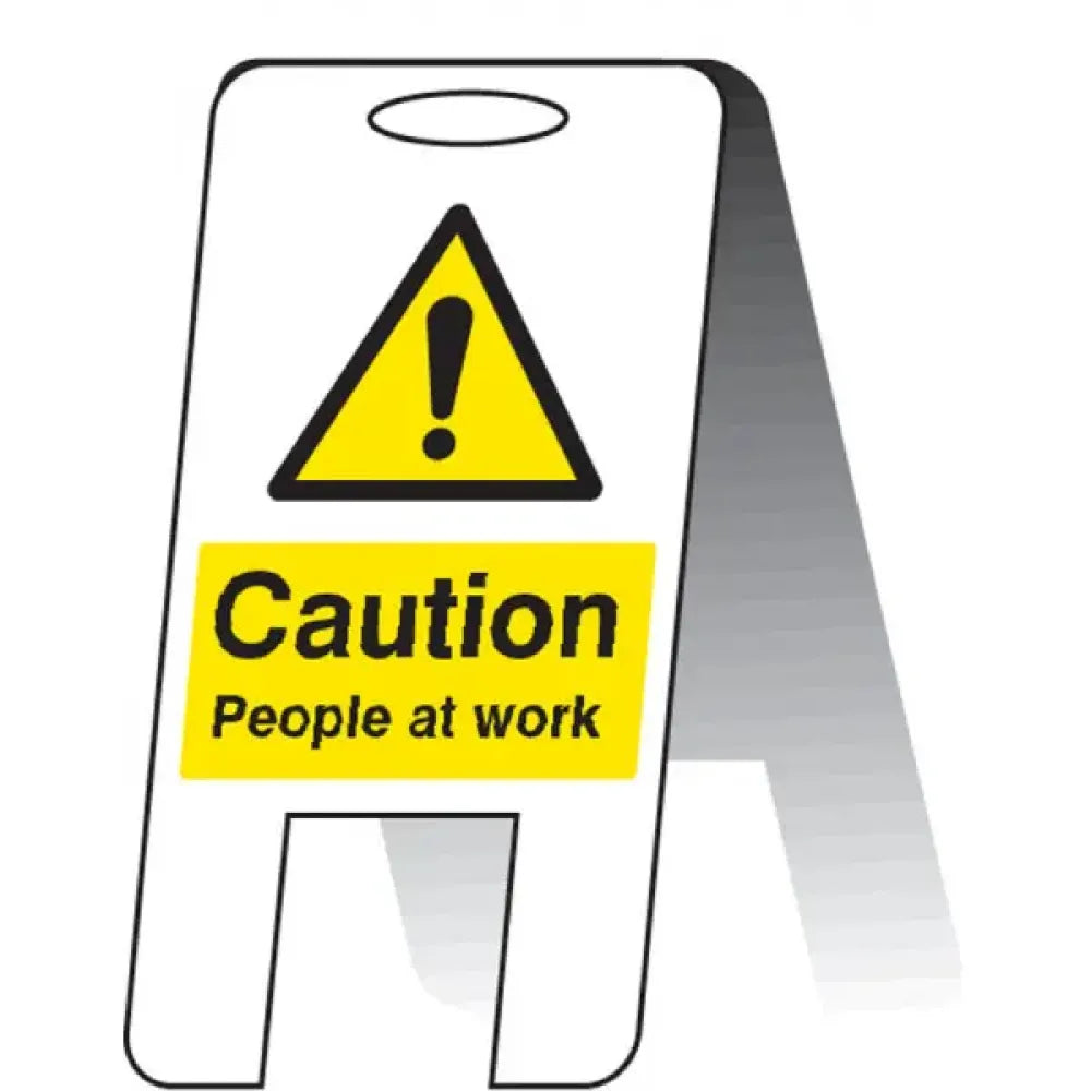 58559 Caution people at work (self standing folding sign) Miscellaneous - Free Standing Sign (290x580mm)