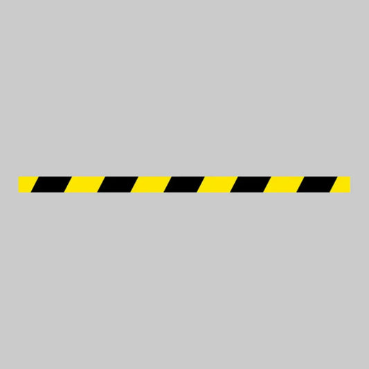 58615 Black/Yellow Floor graphic strip 1000x50mm Miscellaneous