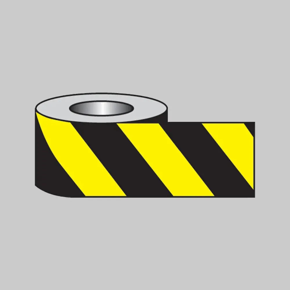Black & yellow non-adhesive barrier tape 70mmx500m