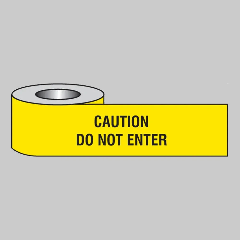 Caution do not enter barrier tape 250m x 75mm non-adhesive polythene