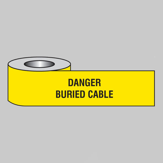 Danger buried cable underground tape 365m x 150mm premier polymer polythene