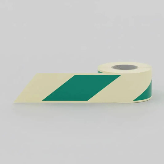 Green/white photoluminescent self adhesive tape 10mx80mm