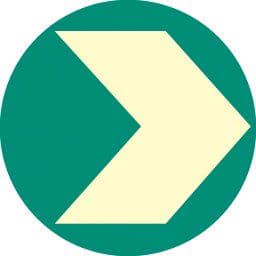 58663 Way finding floor marker 95mm dia photoluminescent  (95mm dia) Safety Sign