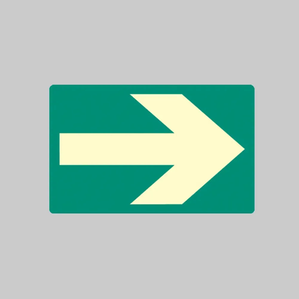 Way finding floor marker arrow 175x110mm Class D photolum