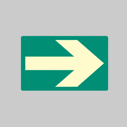 Way finding floor marker arrow 175x110mm Class D photolum