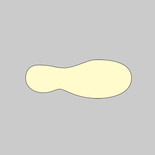 Photoluminescent anti-slip adhesive footprints 240x90mm pack of 20