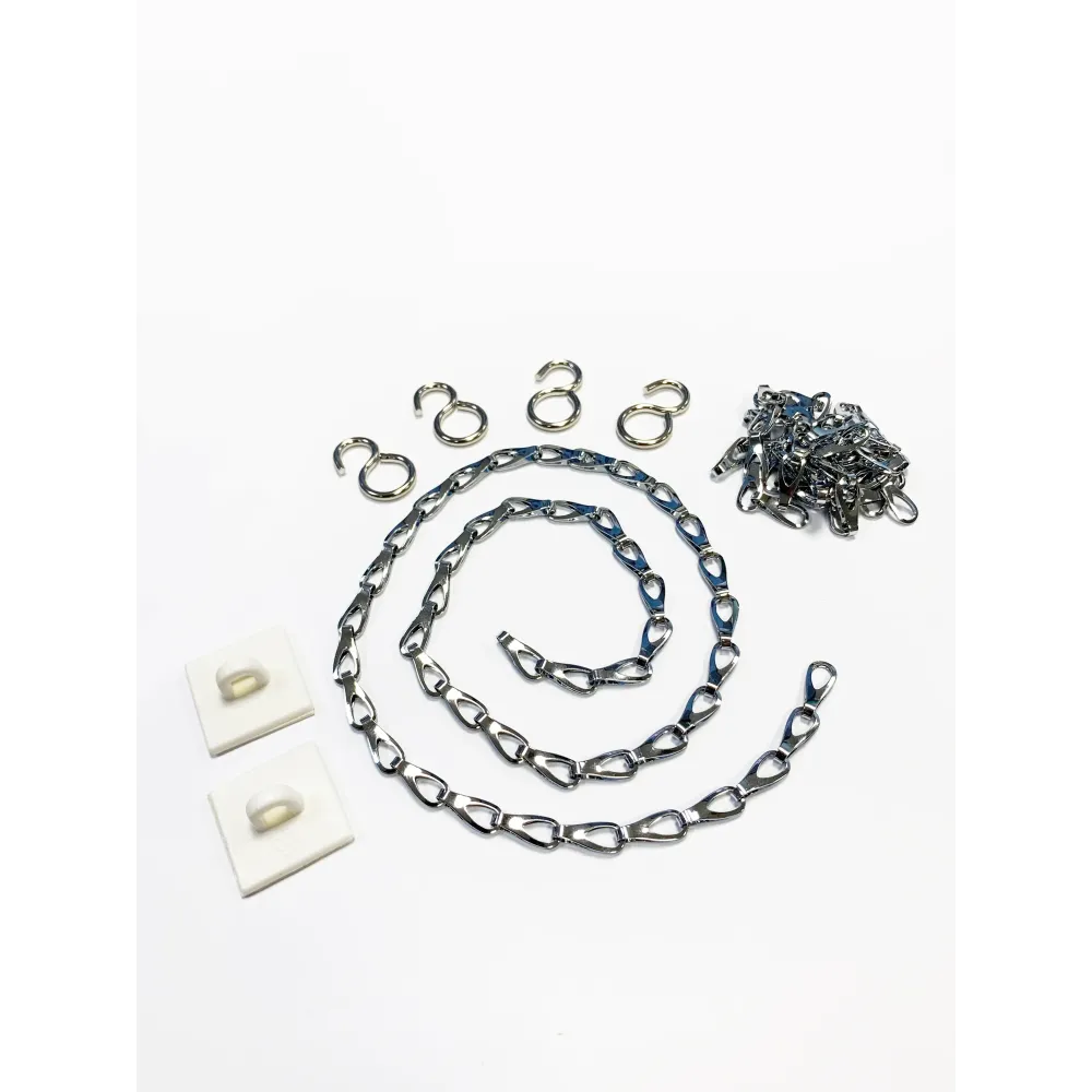 58679 Chain Suspension Kit (chrome)- 2x500mm chain, 4x hooks & 2x ceiling clips Miscellaneous