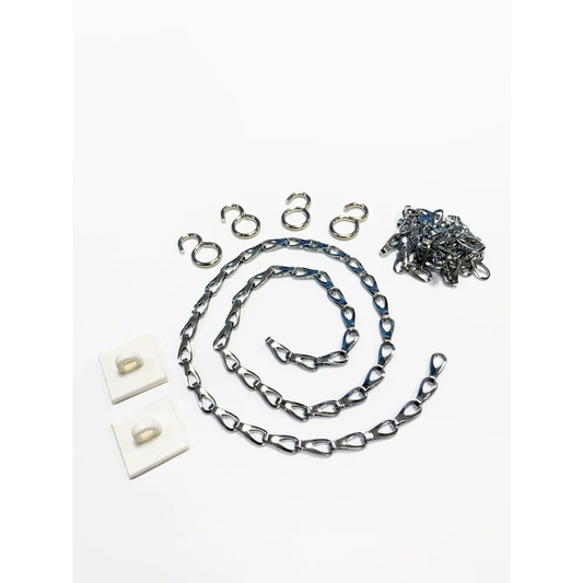 58679 Chain Suspension Kit (chrome)- 2x500mm chain, 4x hooks & 2x ceiling clips Miscellaneous