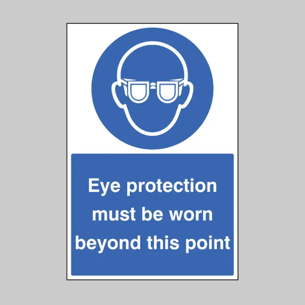 Eye protection must be worn beyond this point floor graphic 400x600mm