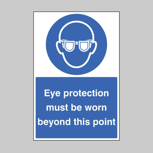 Eye protection must be worn beyond this point floor graphic 400x600mm