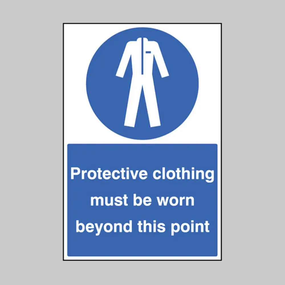 Protective clothing must be worn beyond this point floor graphic 400x600mm