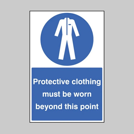 Protective clothing must be worn beyond this point floor graphic 400x600mm