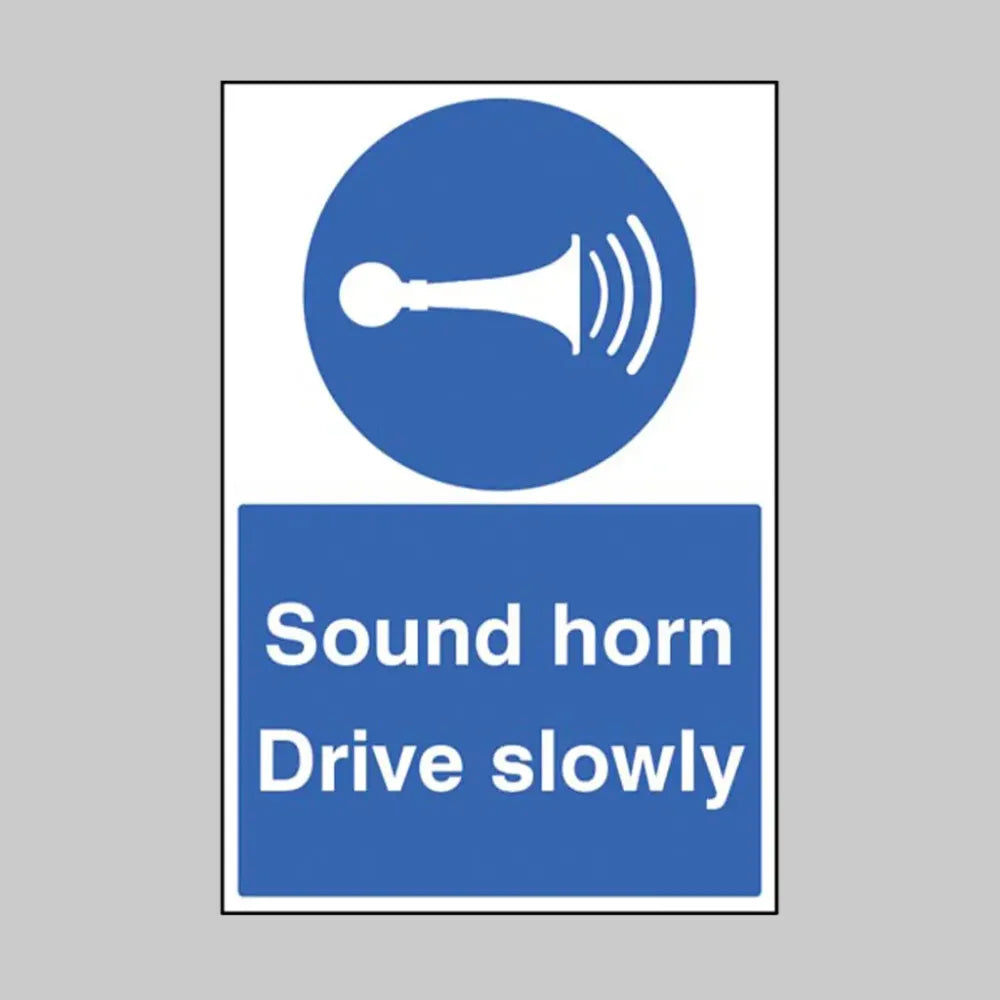 Sound horn drive slowly floor graphic 400x600mm