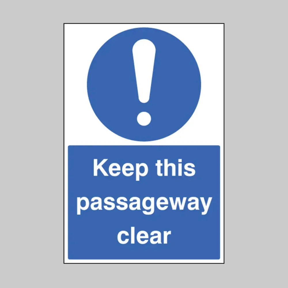 Keep this passageway clear floor graphic 400x600mm