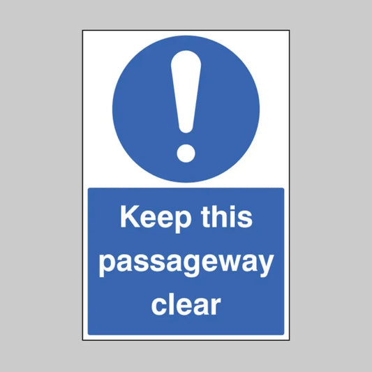 Keep this passageway clear floor graphic 400x600mm