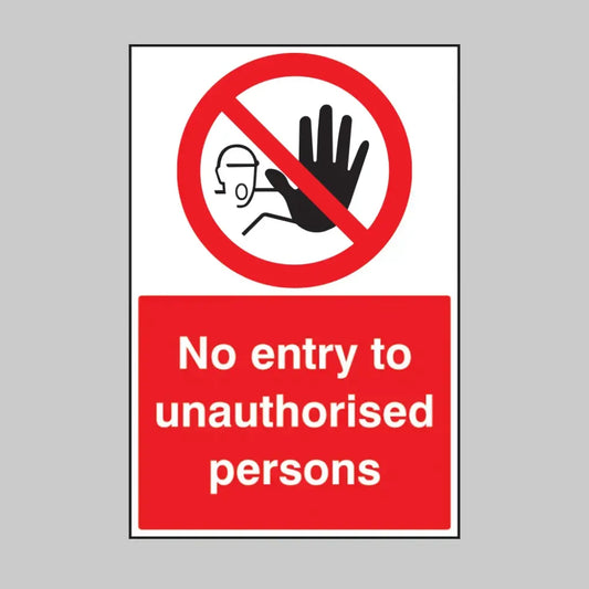 53573 No entry to unauthorised persons floor graphic 400x600mm (external grade) Miscellaneous
