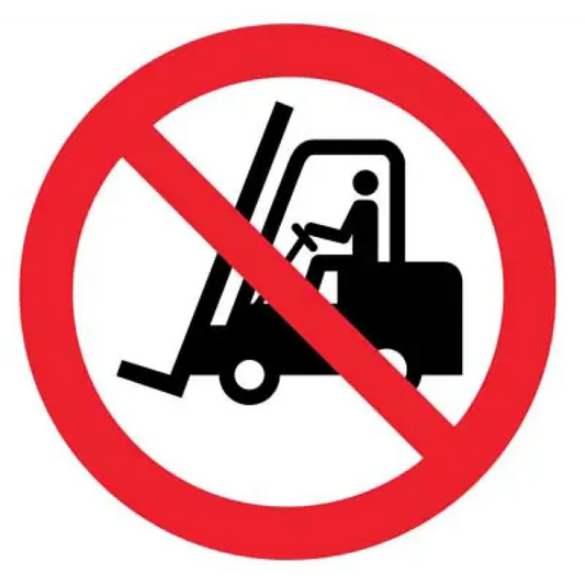 58745 No forklifts symbol floor graphic 400mm dia Miscellaneous