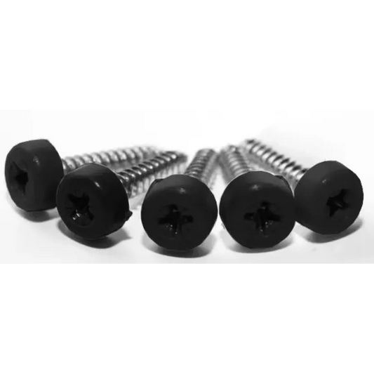 Poly top screws black (pack 12) 1" long
